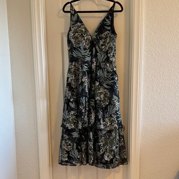 Floral Tiered Midi Dress